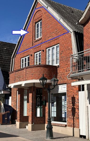 2-Zimmer-DG-Wohnung in Wyk direkt am Sandwall – zentral – möbliert